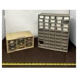 Organizers Bins with Clock Parts and Screws