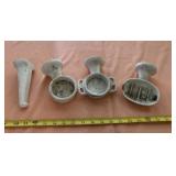 White Shower or Bathroom Soap and Towel Holders