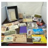 Box Full of Vintage Post Cards, Stamps