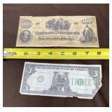 $3 Novelty Donald Trump Bill and Replica 1862