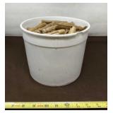 Tub with Lid Full of Clothes Pins