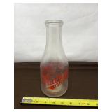 Hudson Dairy, Jacksonville, IL Milk Jar One Quart