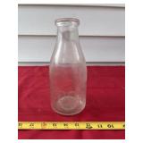 Clear Glass Milk Bottle
