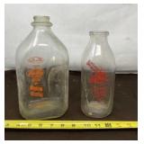 Farm Fresh and Sunbeam Glass Milk Jars