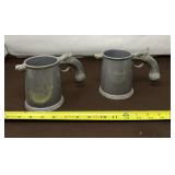 RWP Pewter Pistol Mugs, the Names Mike & Paula