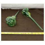 Two Hand Blown Watering Globes
