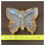 Marigold Carnival Glass Butterfly Dish
