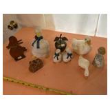 Duck Figurines with Apple, Train, and Girl