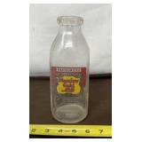 Glass One Quart Meadow Gold Milk Jar