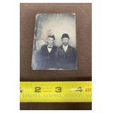 Antique Photographic Postcard Picture on Metal