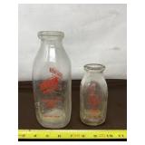 Pevely and Sageman Dairy Glass Jars