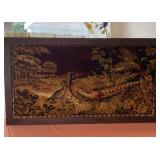 Italian Woven Velvet Pheasant Tapestry Wall