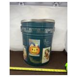 15 inch Tall Vicï¿½s Corn Tin with Lid Empty