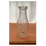 Clear Glass One-Pint Milk Bottle