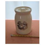 Stoneware Potbelly Lidded Canister