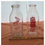 2 Quart Milk Jars , Pageant & Gold Royal