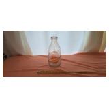 Meadow Gold Clear Glass Milk Bottle