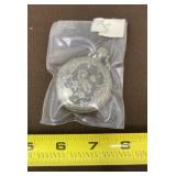 Silver Toned Engraved Pocket Watch