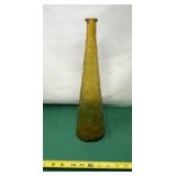 Amber Crinkle Textured Glass Genie Bottle