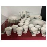 Nikko Japan Christmas Dishes Including Plates,