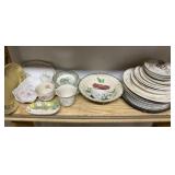 Plates, Bowls, Cups and Trays on Shelf