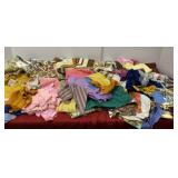 All Fabric and Material Pieces on Table with Tote