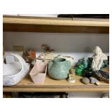 Mallard Duck Planter with All Contents of Shelf