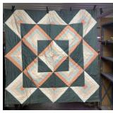 Handmade Maypole Quilt Pattern Measures 62 x 64