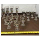 Libbey Treasure Island Footed Glasses