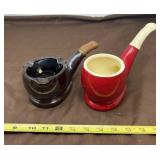 Ceramic Pottery Ash Tray Pipes