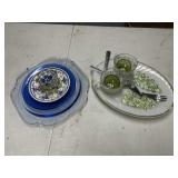 Creative Arrangement of Vintage Glassware,