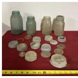 Ball Blue and Clear Jars with Lids
