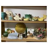 Planters and Contents of Two Shelves