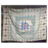 Homemade Concentric Diamond Patchwork Quilt