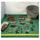 Galvanized Metal Bucket with All Contents in