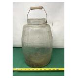 Duraglas 12 inch Glass Pickle Jar with Handle and