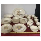 The Edwin M Knowles China Dishes 55 Piece Set