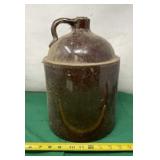 Brown Glazed Stoneware Jug with Cork