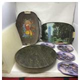 Lazy Susan, Cutting Board and Trays