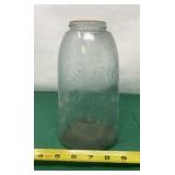 8 inch tall Swayzeeï¿½s Aqua Fruit Glass Jar