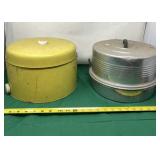 Mid Century Yellow Pie and Cake Carrier with