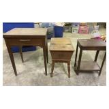Vintage Two Tiered Wood Side Table,  Allen Maple