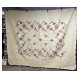 Homemade Floral Vine Scalloped Pink Border