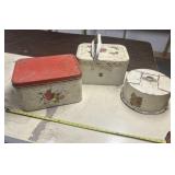 Vintage Metal Kitchen Tins and Storage Containers