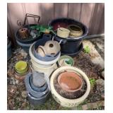 Plastic Tubs and All Planters and Yard Decor