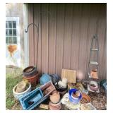 Shepherd Hook with All Outdoor Planters