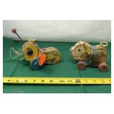 Vintage Queen Buzzy Bee and Peter Pig Toys