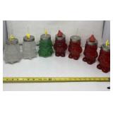 7 -19 ounce Glass Sipper Christmas Jars with