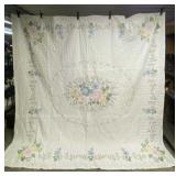 Handmade White Cotton Quilt Featuring Central
