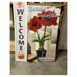Welcome Sign with Amaryllis Poster Board